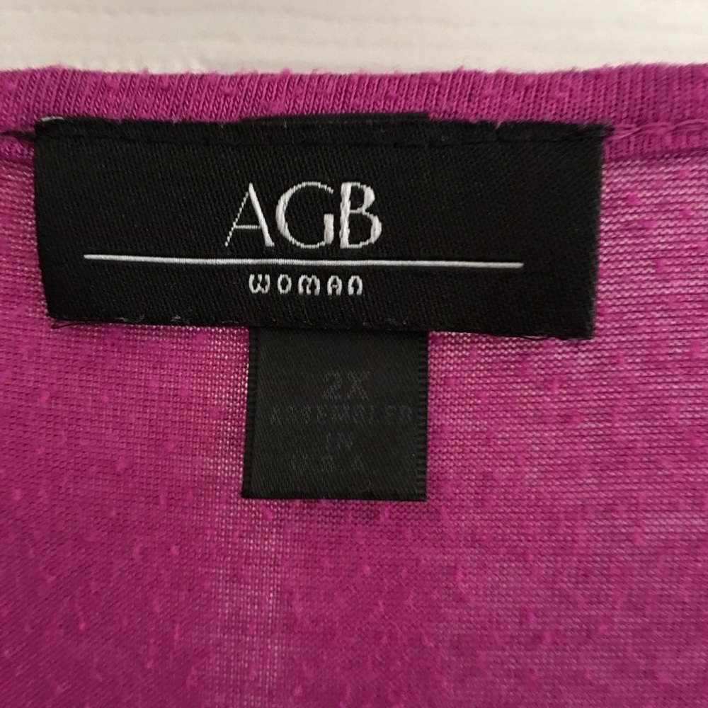 Hot Pink, Plus Size , Ruffle Top - Picture 2 of 3